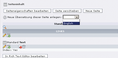Übersetzung anlegen